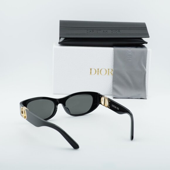 Dior 30MONTAIGNE S9U 10A0 Oval Sunglasses - Black/Grey main image 6
